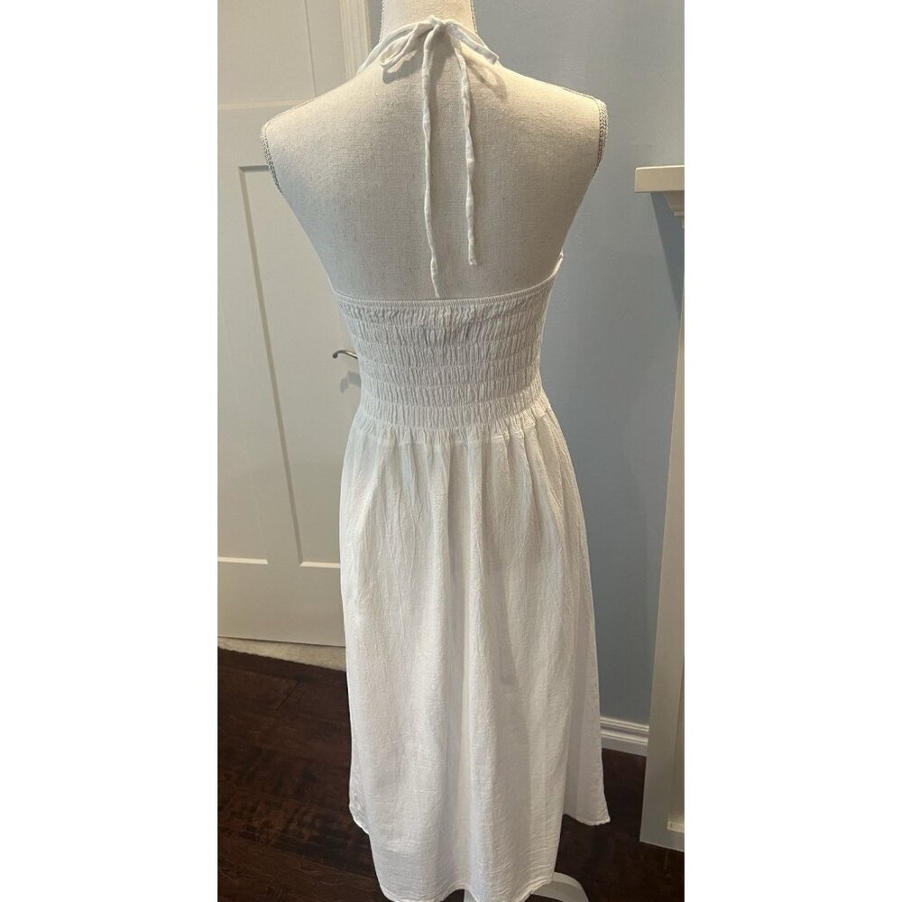 Seaspice Resort Wear Arabella Panel High Split Midi Dress M Peruvian Cotton EUC - Picture 12 of 16